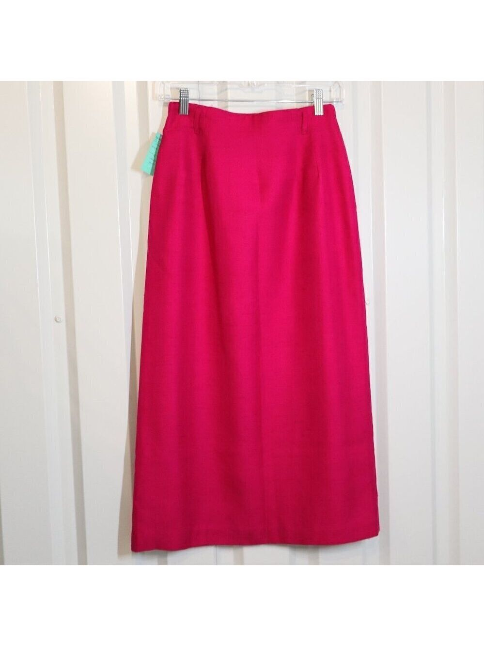 Nordstrom Vintage 100% Silk Skirt 80's Lined Magenta Label Size 10 fits 6 NWT